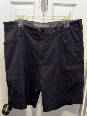 Wrangler Black Cargo Shorts with Utility Pockets
